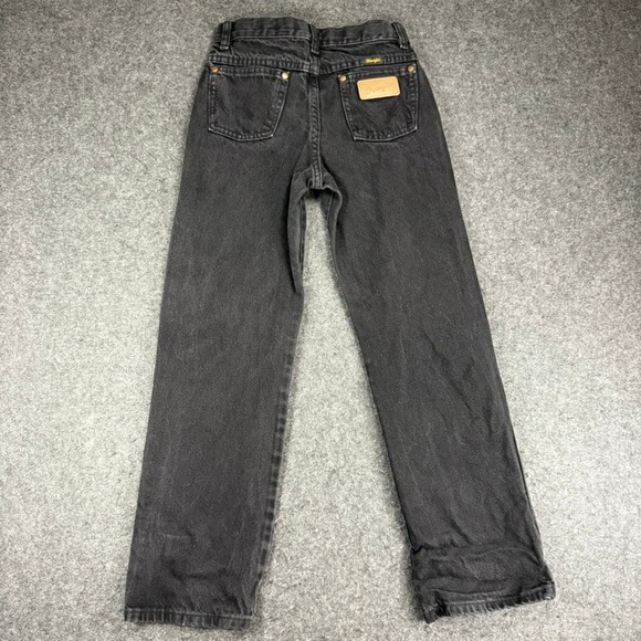 Wrangler Classic Cowboy Boys Black Slim Jeans Size 12 Regular Denim Pants - Picture 1 of 9